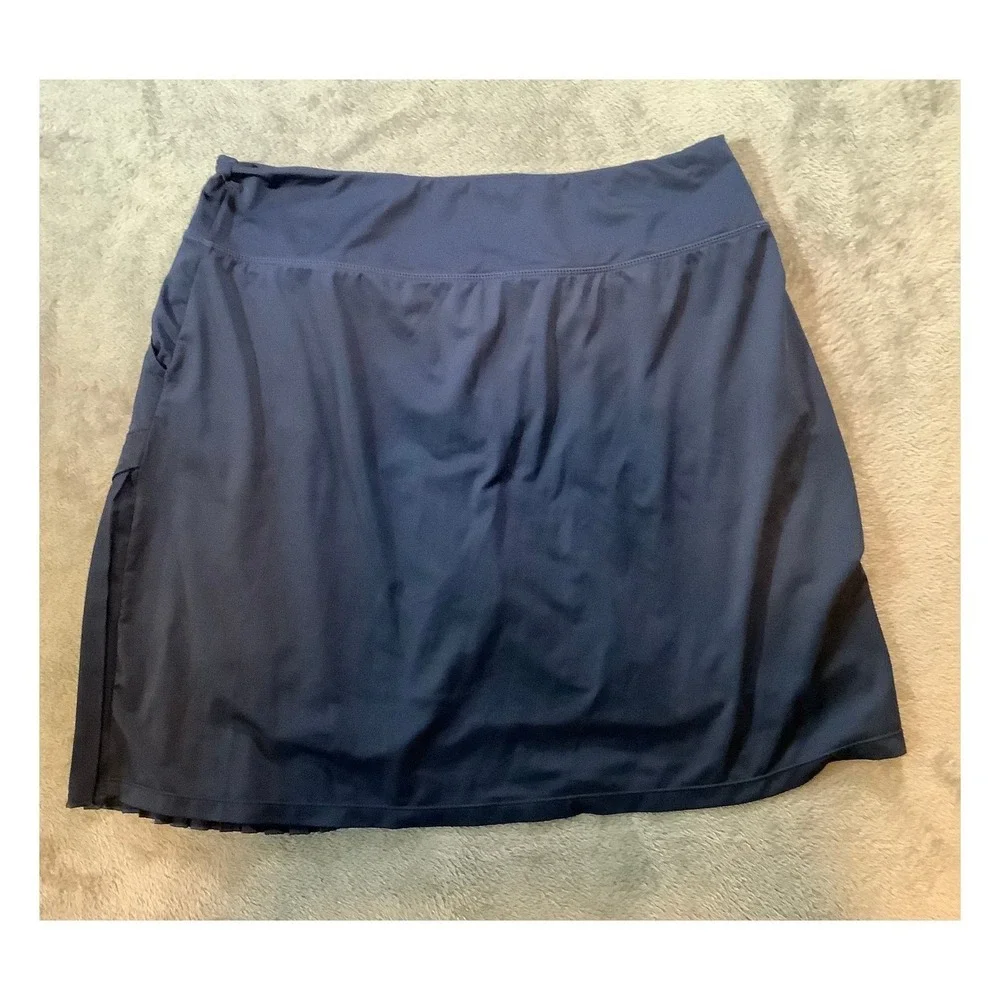 MOFIZ Women's XL Navy Blue Activewear Skort Pleated‎ Golf Tennis with Pockets
